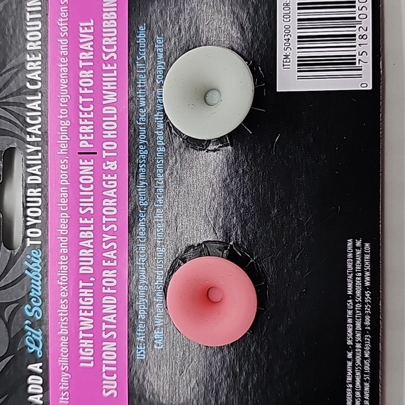 LIL SCRUBBIES FACIAL CLEANSING PADS 2 PACK PINK WHITE NEW EXFOIATING MASSAGES - Picture 5 of 7